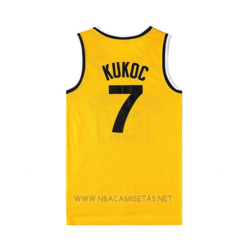 Camiseta Pelicula Jugoplastika Kukoc NO 7 Amarillo